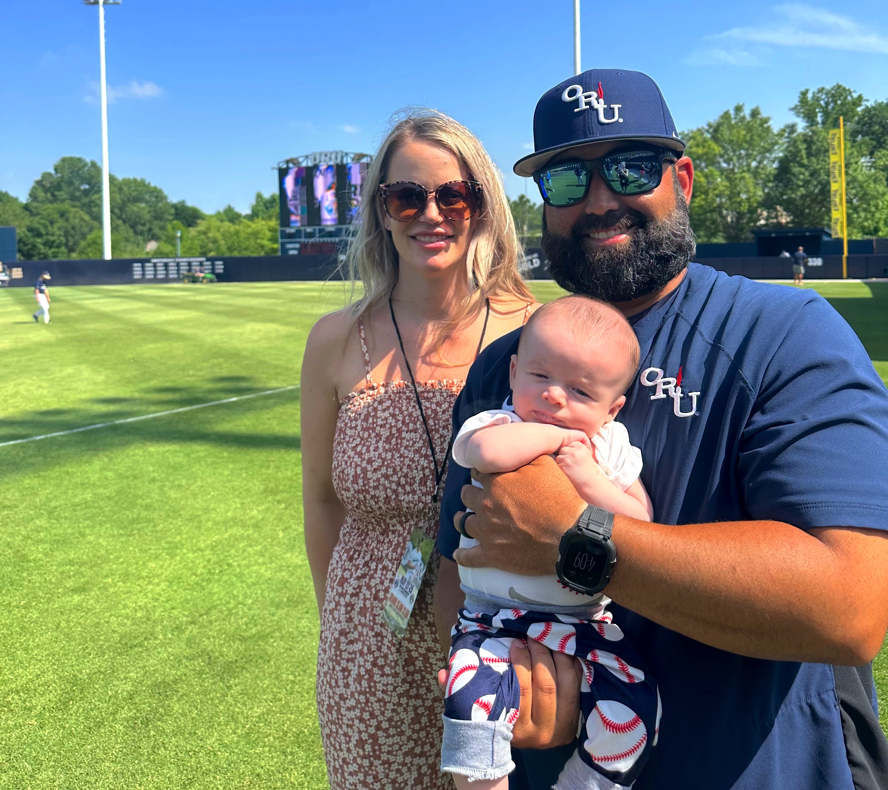 Coach Turk with wife Krista and son Kingston