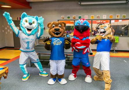 Mascots Party with Fiesta Bowl Friends